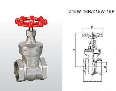 8120/8123 Z15W-16R/Z15W-16P 不锈钢闸阀