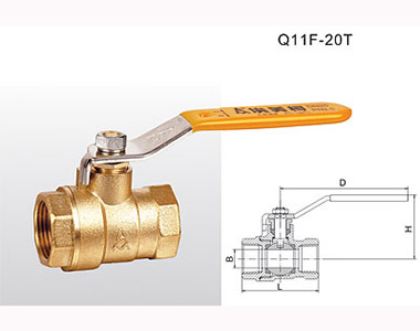 216H Q11F-20T 黄铜球阀