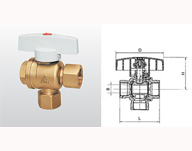 258 Q15F-16T 黄铜暖气三通球阀