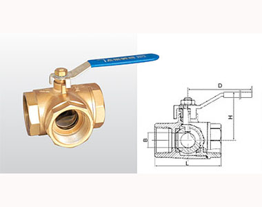 260 Q14F-16T 黄铜三通球阀(L型)