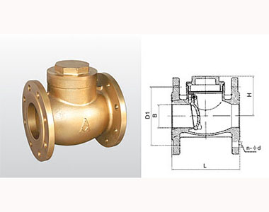 409 H44W-16T 黄铜法兰止回阀