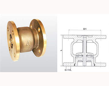 428 H42X-16T 黄铜法兰消声止回阀